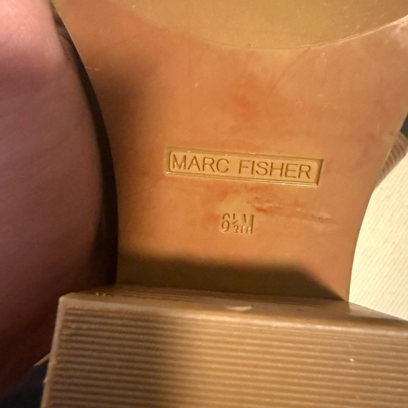 Marc Fisher Black Ankle Boots with Western Flair 6 1/2 - Picture 6 of 8